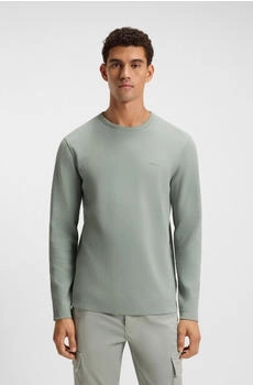 Boss Orange Langarmshirt Tempesto BOSS-Stickerei open green351