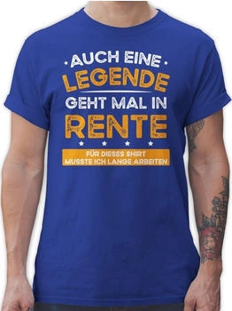 Shirtracer Legende geht Rente royalblau