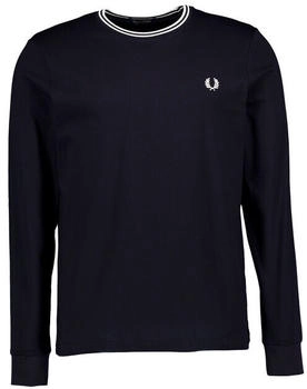 Fred Perry Regular Fit Langarm Rundhals blau