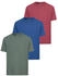 Man's World T-Shirt neue Farben Rundhals Baumwolle grün blau dunkelrot
