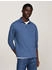 Tommy Hilfiger Poloshirt Langarm Regular Fit Knopfleiste blau aegean sea