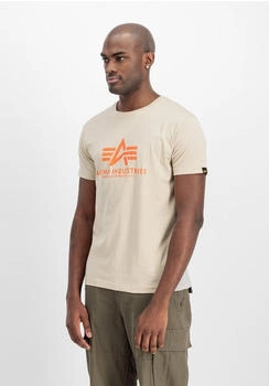 Alpha Industries Shirt 'Basic Logo' beige