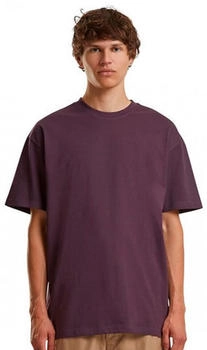 Build Your Brand heavy oversize basic t-shirt baumwolle plum purple