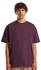 Build Your Brand heavy oversize basic t-shirt baumwolle plum purple