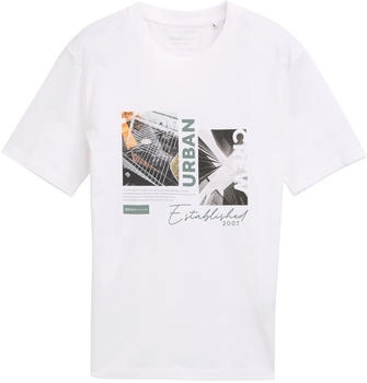 Tom Tailor Denim T-Shirt 1047408 20000-weiß schwarz