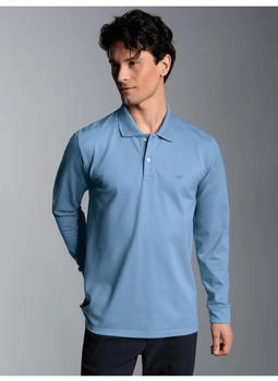 Trigema Poloshirt Armbündchen horizont