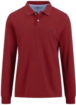 Fynch-Hatton Poloshirt Logo-Stitching dunkelrot