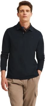Bugatti Langarm-Poloshirt Modern Fit reine Baumwolle