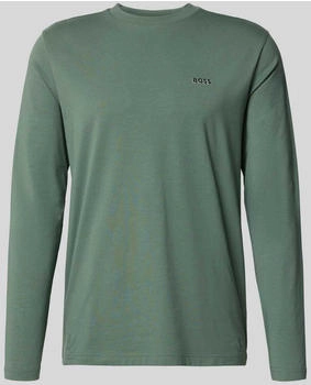 Boss Green Langarmshirt 'TEE LONG' Baumwoll-Mix lind