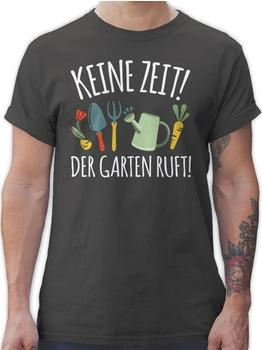 Shirtracer T-Shirt Keine Zeit Der Garten ruft weiß dunkelgrau