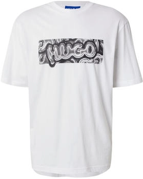 HUGO All-gender T-Shirt aus Baumwoll-Jersey mit Grafik-Print Style Nedirix 50549162 Weiß