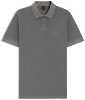 Hugo Boss Poloshirt aus Baumwoll-Piqu&eacute; mit Logo-Print Style Prime 50507813 Grau