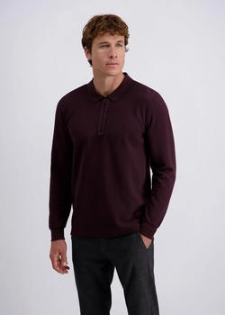 Pierre Cardin Langarmshirt bordeaux