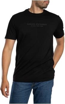Armani Exchange Logo Grafik T-Shirt schwarz