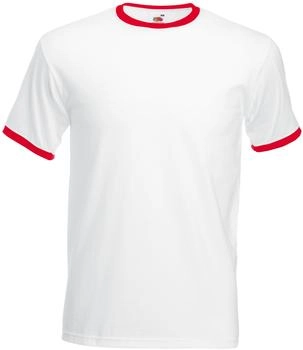 Fruit of the Loom T-Shirt weiß rot