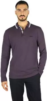 Boss Green Poloshirt Regular Fit reine Baumwolle lila