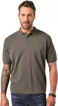 JP 1880 Poloshirt Bauchfit Halbarm Piqué mokka