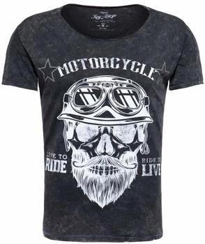Key Largo MT BEARDED BIKER T-Shirt schwarz