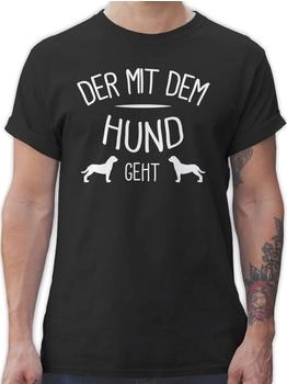 Shirtracer Der dem Hund geht weiß Sprüche Statement Spruch 01 schwarz