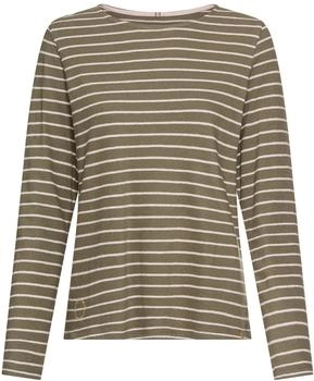 Camel Active Langarm-T-Shirt shadow khaki stripes