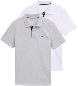 Tom Tailor 1044879 Poloshirt light stone grey melange