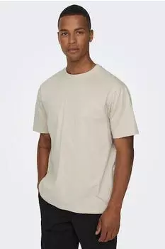 Only & Sons Rundhalsshirt onsfred rls ss tee silberfarben