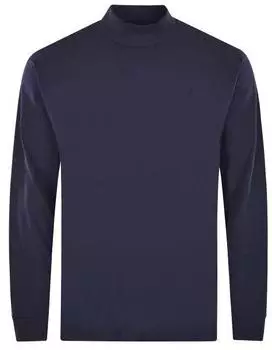 Hajo Stehkragenshirt Heavy Jersey marine