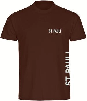 multifanshop T-Shirt Herren Brust Seite braun