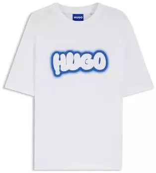 HUGO Nulibax T-Shirt kobaltblau weiß 28539402