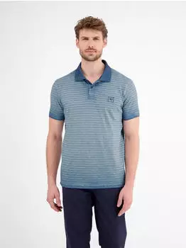 Lerros Gestreiftes Poloshirt crispy blau