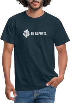 spreadshirt G2 Esports Logo Weiß Männer T-Shirt Navy