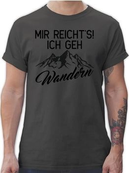 Shirtracer T-Shirt 'Mir reichts ich geh Wandern' Hobby-Outfit dunkelgrau