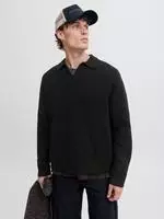 Jack & Jones Strickpullover "JCOCOVER KNIT SPLIT NECK POLO"