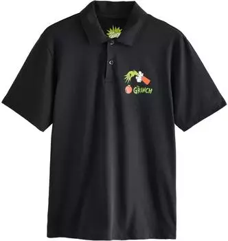 Next Fashion Weihnachtliches Polohemd black the grinch