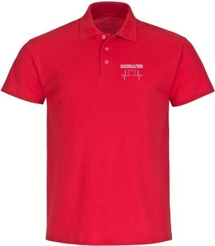 multifanshop Poloshirt Kaiserslautern Herzschlag rot