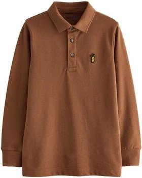 Next Fashion Langarm-Poloshirt tan brown