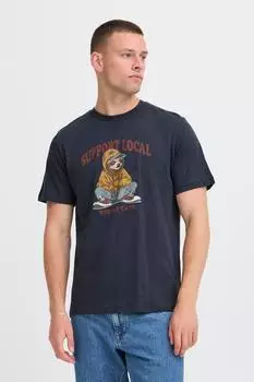Blend Rundhalsshirt 'BHIRVING' dunkelblau