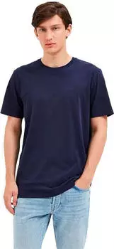 Selected t-shirt baumwoll-mix marine