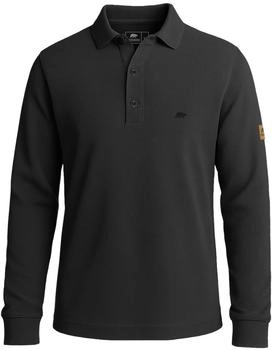 Forsberg Langarm Poloshirt aus Baumwolle schwarz