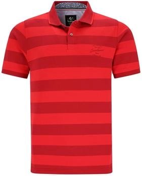 Hajo Pikee-Poloshirt Zweiton-Blockstreifen lava