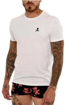 Philipp Plein Skull Comfort Cotton Stretch Slim Fit T-Shirt (UTPV11) weiß