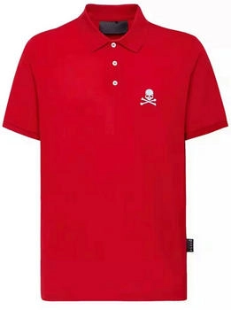 Philipp Plein Skull Logo Polo Shirt (PABCMTK5543PTE003N) rot