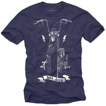 MAKAYA Bad Seed Motorrad T-Shirt blau