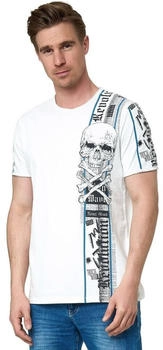 Rusty Neal Biker T-Shirt Front & Back Printed weiß