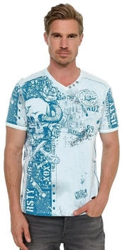 Rusty Neal T-Shirt mit Motivprint hellblau