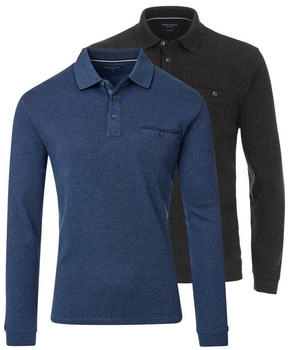 CASAMODA Basic Poloshirt im 2er-Pack anthrazit