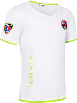 Nebulus Powers T-Shirt V-Ausschnitt weiß-kiwi