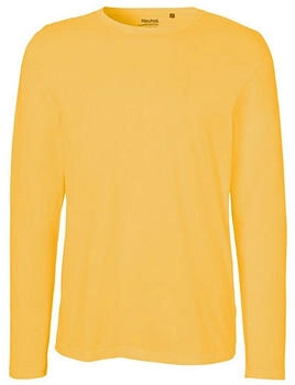 Neutral Organic Langarmshirt mit Rundhalsausschnitt gelb
