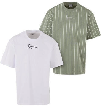 Karl Kani T-Shirt mit Label-Stitching im 2er-Pack (PD00005987) oliv