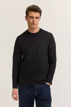 Bugatti Langarm Rundhals Jerseyshirt (96821209) schwarz